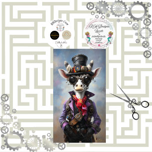 Decoupage Steampunk Fantasy Giraffe Tissue Paper