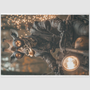 Decoupage Steampunk Giraffe  Tissue Paper