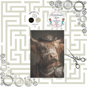 Decoupage Steampunk Highland Diesel Punk Machinery Tissue Paper