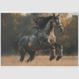 Decoupage Steampunk Stallion Copper IRONMANE  Tissue Paper