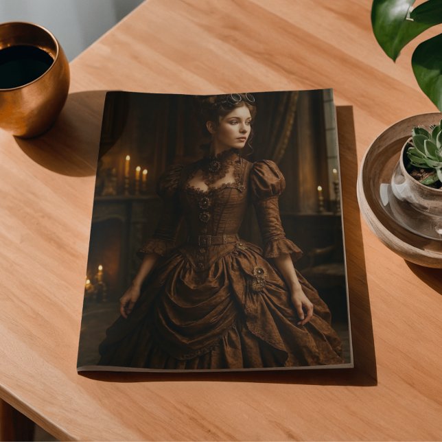 Decoupage Steampunk Victorian Lady in Brown Tissue Paper (Creator Uploaded)