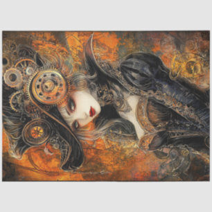 Decoupage Steampunk Victorian with Rust Accent  Tissue Paper