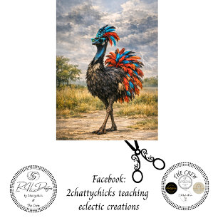 Decoupage Stormwalker Ostrich Walking in Faith Tissue Paper