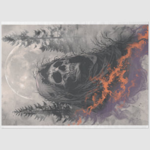 Decoupage Supernatural Hooded Skull Theme  Tissue Paper