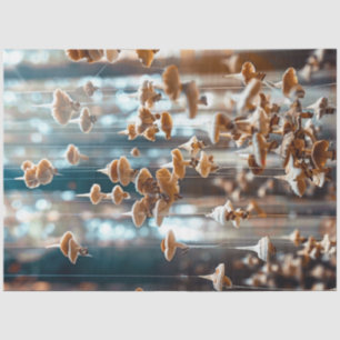 Decoupage Suspended Surreal Floating Mushrooms Tissue Paper