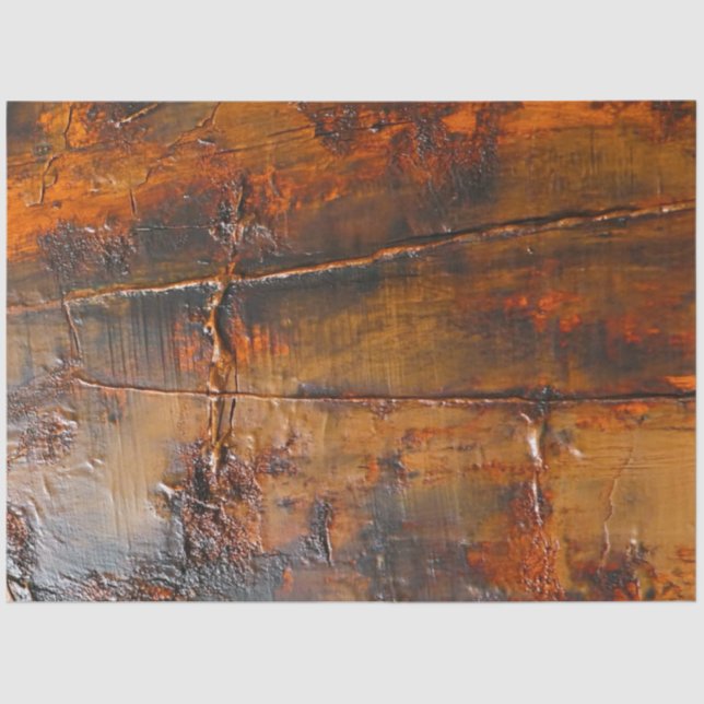 Decoupage Textured Faux Finish Copper Colour  Tissue Paper (Front)