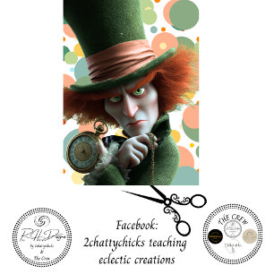 Decoupage Timekeeper Character Pocket Watch Hat  Tissue Paper