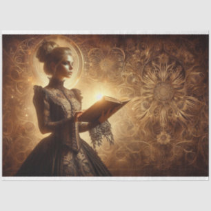 Decoupage Tissue Paper Gothic Victorian Lady