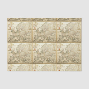 Decoupage Tissue Paper - Map of Europe