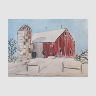 Decoupage tissue paper, Old barn Paper