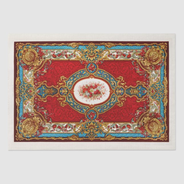 DECOUPAGE TISSUE PAPER : VINTAGE CARPET (Front)