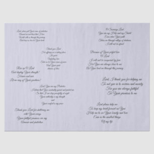 Decoupage Tissue with Christian Prayers Tissue Paper