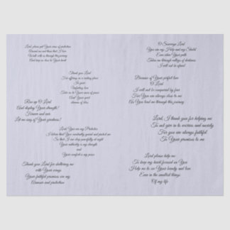 Decoupage Tissue with Christian Prayers Tissue Paper