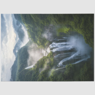 Decoupage Tropical Misty Waterfall South America   Tissue Paper