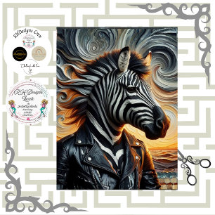 Decoupage Urban Zebra Rebel Art Tissue Paper