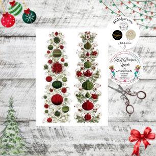 Decoupage Vertical Cascade Holiday Elements  Tissue Paper