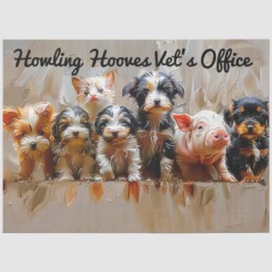 Decoupage Vet's Office Personalized Animal Photos  Tissue Paper