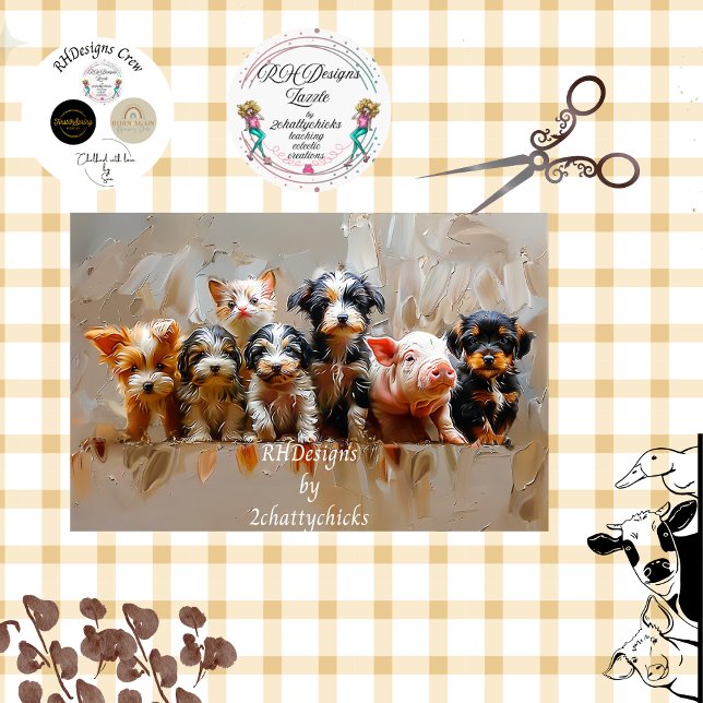 Decoupage Vet's Office Personalized Animal Photos  Tissue Paper (Creator Uploaded)