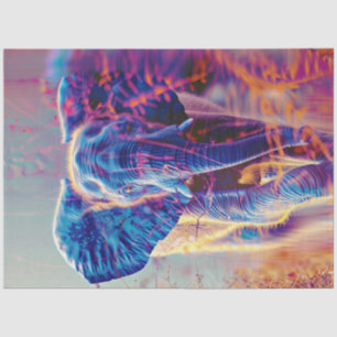 Decoupage Vibrant Coloured Elephant Tissue Paper