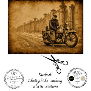Decoupage Vintage Motorcycle Rustic Rider Sturgis Tissue Paper