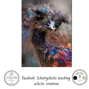 Decoupage Wackadoodle Vibrant Ostrich Emu Tissue Paper