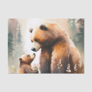 Decoupage watercolor bear lovers  tissue paper