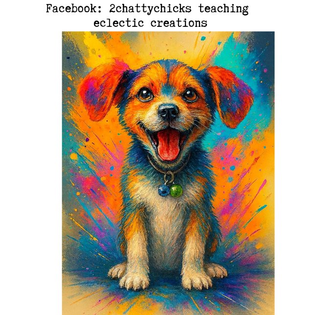 Decoupage Whimsical Abstract Beagle Joyful Pup  Tissue Paper (Creator Uploaded)