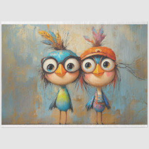 Decoupage Whimsical Character Wackadoodle Brothers Tissue Paper