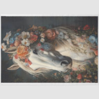 Decoupage Whimsical Flower Adorned Winning Horse