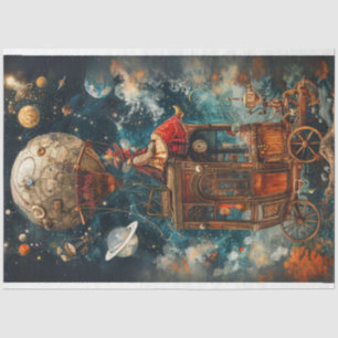 Decoupage Whimsical Hot Air Balloon Rides  Tissue Paper