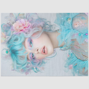 Decoupage Whimsical Lady Sunkissed Style  Tissue Paper