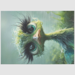 Decoupage Whimsical Lime Green Wackadoodle  Tissue Paper