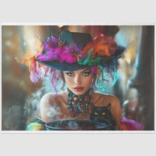 Decoupage Whimsical Magical Good Witch  Tissue Paper