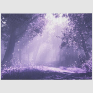 Decoupage Whimsical Mystical Purple Hue Forest Tissue Paper
