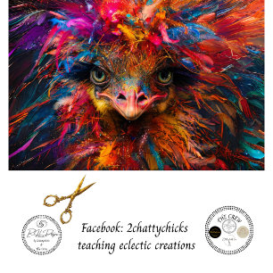 Decoupage Whimsical Ostrich Wackadoodle   Tissue Paper