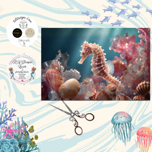 Decoupage Whimsical Seahorse Underwater World Tissue Paper