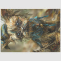 Decoupage Whimsical Shaggy Yorkie