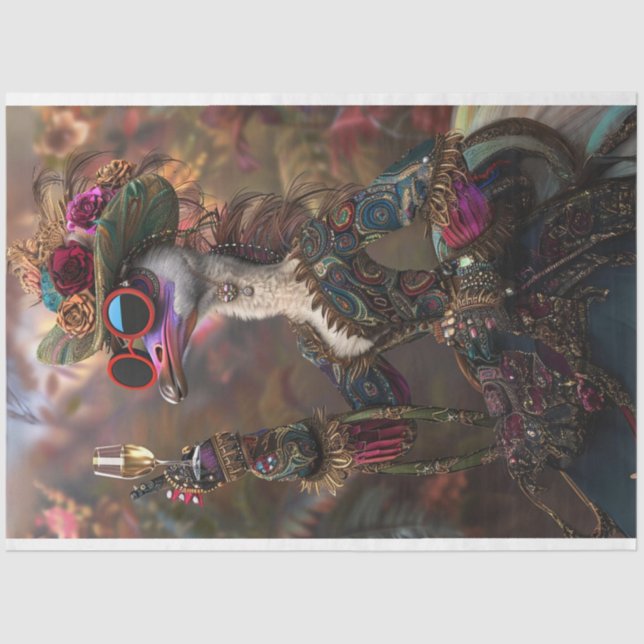 Decoupage Whimsical Twinkeltoes Wackadoodle Tissue Paper (Front)