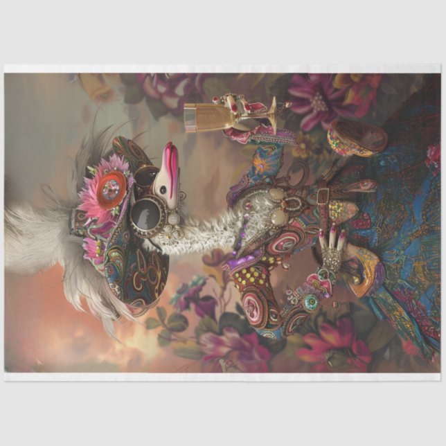 Decoupage Whimsical Wackadoodle Ladies Club Tissue Paper (Front)