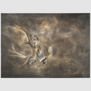 Decoupage Wildlife Deer Portrait  Tissue Paper