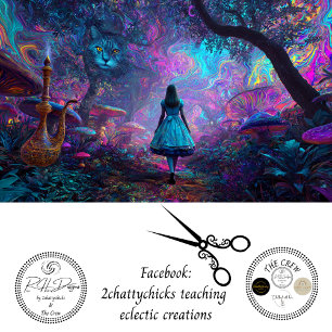 Decoupage Wonderland Path Psychedelic Forest Tissue Paper