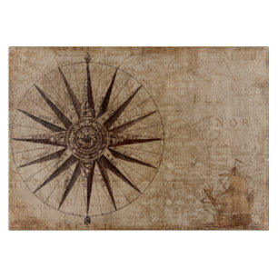 Découper Carte d'antiquité Vintage nautique Planche à décou