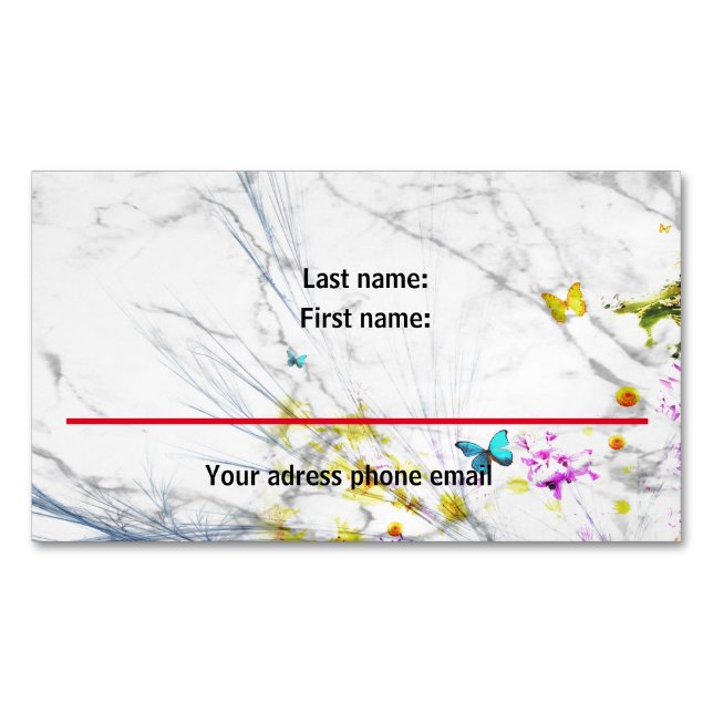 découper et classique Magnet Card quatre votre ent (devant)