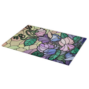 Découper Lilée De Verre Tiré De La Planche À Coupe