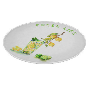 Découper Planche à boire de citron frais - Texte personnali