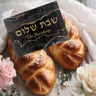 Découper Planche à Challah en Agate Noire Élégante