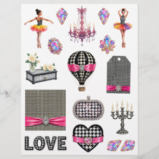 Découpes de papier pour scrapbook d'art à carreaux