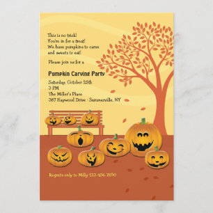 Découpons une invitation de Jack-o'-lantern