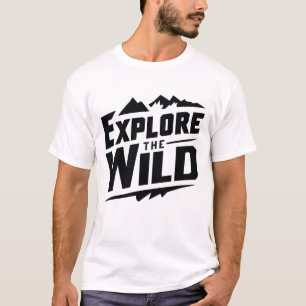 Découvrez le design sauvage sur un T-shirt blanc