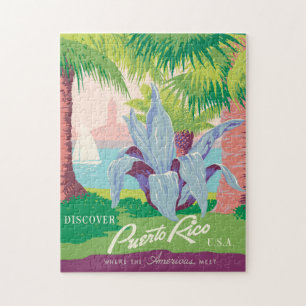 Découvrez Porto Rico, Puzzle de Poster Vintage